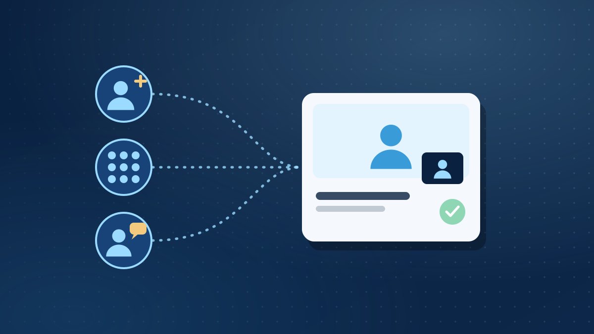 Illustration of three recruiting routes, direct outreach, a panel and a recruiter, leading to one video interview
